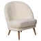 Scandinavian Modern Easy Chair in White Sheepskin by Arne Norell 1