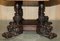 Antique Victorian Gothic Revival Hand-Carved Centre Table, 1860, Image 6