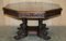 Tavolo da centro antico vittoriano in stile neogotico intagliato a mano, 1860, Immagine 2