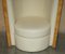 Vintage Art Deco Burr Walnut Tub Chairs in Cream Leather, Set of 2 5