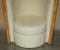 Vintage Art Deco Burr Walnut Tub Chairs in Cream Leather, Set of 2, Image 5