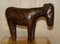 Grand Tabouret Donkey Omersa Vintage en Cuir Marron de Abercrombie & Fitch, 1940s 2