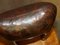 Großer Vintage Omersa Eselshocker in Braun von Abercrombie & Fitch, 1940er 17