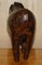 Taburete de burro Omersa vintage grande de cuero marrón de Abercrombie & Fitch, años 40, Imagen 18