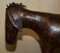 Grand Tabouret Donkey Omersa Vintage en Cuir Marron de Abercrombie & Fitch, 1940s 12