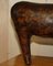 Large Omersa Donkey Stool in Brown Leather from Abercrombie & Fitch, 1940s 4