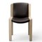 Chair 300 in Wood and Sørensen Leather by Joe Colombo, Set of 4, Image 5