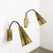 Modernist Brass and Metal Sconces in the Style of Stilnovo, 1950s, Set of 2 4