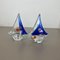 Murano Glass Sailing Boats, Italy, 1970s, Set of 2 3