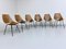 Chaises de Salle à Manger en Bois Courbé et Métal par Carlo Ratti, Italie, 1950s, Set de 6 2