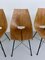 Italian Dining Room Chairs in Bended Wood and Metal by Carlo Ratti, 1950s, Set of 6 7