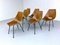 Italian Dining Room Chairs in Bended Wood and Metal by Carlo Ratti, 1950s, Set of 6 4