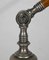 Lámpara de mesa con brazo ajustable de metal y madera, años 20, Imagen 17