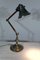 Lámpara de mesa con brazo ajustable de metal y madera, años 20, Imagen 4