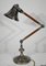 Lampada da tavolo con braccio regolabile in metallo e legno, anni '20, Immagine 1