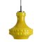 Space Age Yellow Waffeled Pendant Lamp from Peill & Putzler, 1970s 4