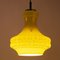 Space Age Yellow Waffeled Pendant Lamp from Peill & Putzler, 1970s 5