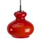 Onion Pendant Lamp in Red from Peill & Putzler, 1970s 5