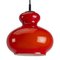 Onion Pendant Lamp in Red from Peill & Putzler, 1970s 4