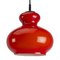 Onion Pendant Lamp in Red from Peill & Putzler, 1970s, Image 4