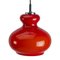 Onion Pendant Lamp in Red from Peill & Putzler, 1970s 3