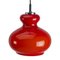 Onion Pendant Lamp in Red from Peill & Putzler, 1970s, Image 3