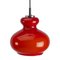 Onion Pendant Lamp in Red from Peill & Putzler, 1970s, Image 2