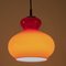 Onion Pendant Lamp in Red from Peill & Putzler, 1970s 7