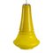 Cone Pendant Lamp in Yellow from Peill & Putzler, 1970s 1