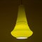 Cone Pendant Lamp in Yellow from Peill & Putzler, 1970s 5