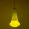 Cone Pendant Lamp in Yellow from Peill & Putzler, 1970s 6