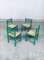 Italian Green Dining Chairs, 1970s, Set of 4 7