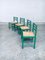 Sedie da pranzo verdi, Italia, anni '70, set di 4, Immagine 19
