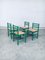 Italian Green Dining Chairs, 1970s, Set of 4 9