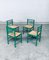 Italian Green Dining Chairs, 1970s, Set of 4 18