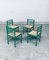 Sedie da pranzo verdi, Italia, anni '70, set di 4, Immagine 18