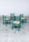 Italian Green Dining Chairs, 1970s, Set of 4 14