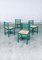 Italian Green Dining Chairs, 1970s, Set of 4, Image 14