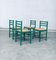 Italian Green Dining Chairs, 1970s, Set of 4 20