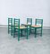 Italian Green Dining Chairs, 1970s, Set of 4, Image 20