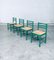 Italian Green Dining Chairs, 1970s, Set of 4 22