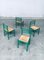 Italian Green Dining Chairs, 1970s, Set of 4 6