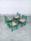 Italian Green Dining Chairs, 1970s, Set of 4, Image 8