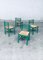 Italian Green Dining Chairs, 1970s, Set of 4 15