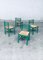 Italian Green Dining Chairs, 1970s, Set of 4, Image 15