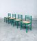Italian Green Dining Chairs, 1970s, Set of 4 21