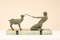 Janle, Art Deco Sculpture, Youth with Goat, France, 1930, Metal on Marble Base 5