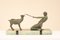 Janle, Art Deco Sculpture, Youth with Goat, France, 1930, Metal on Marble Base, Image 5