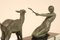 Janle, Art Deco Sculpture, Youth with Goat, France, 1930, Metal on Marble Base 4