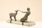 Janle, Art Deco Sculpture, Youth with Goat, France, 1930, Metal on Marble Base 7